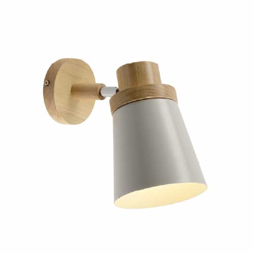 Aplique 1 luz E27 metal blanco semi mate